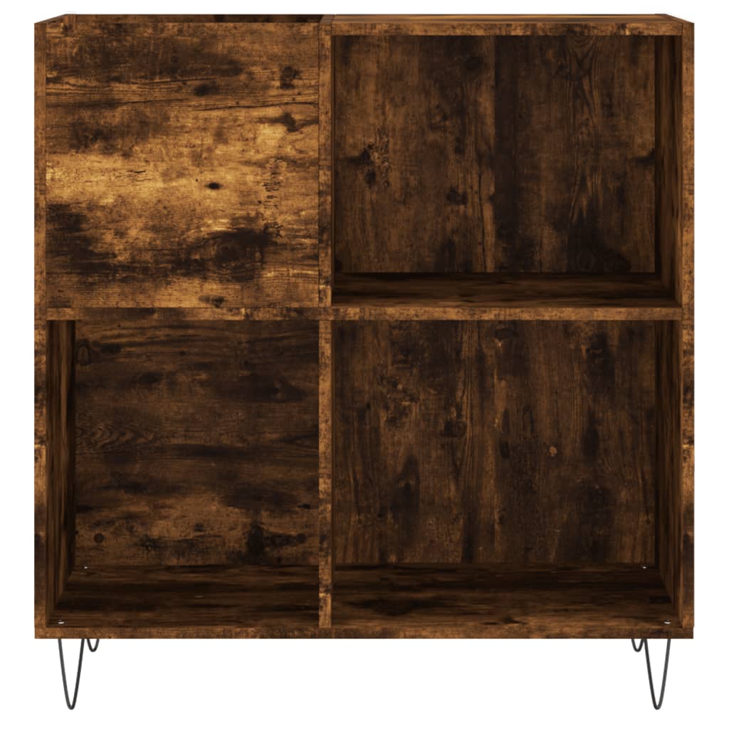 vidaXL Dulap pentru discuri stejar fumuriu 84,5x38x89 cm lemn compozit