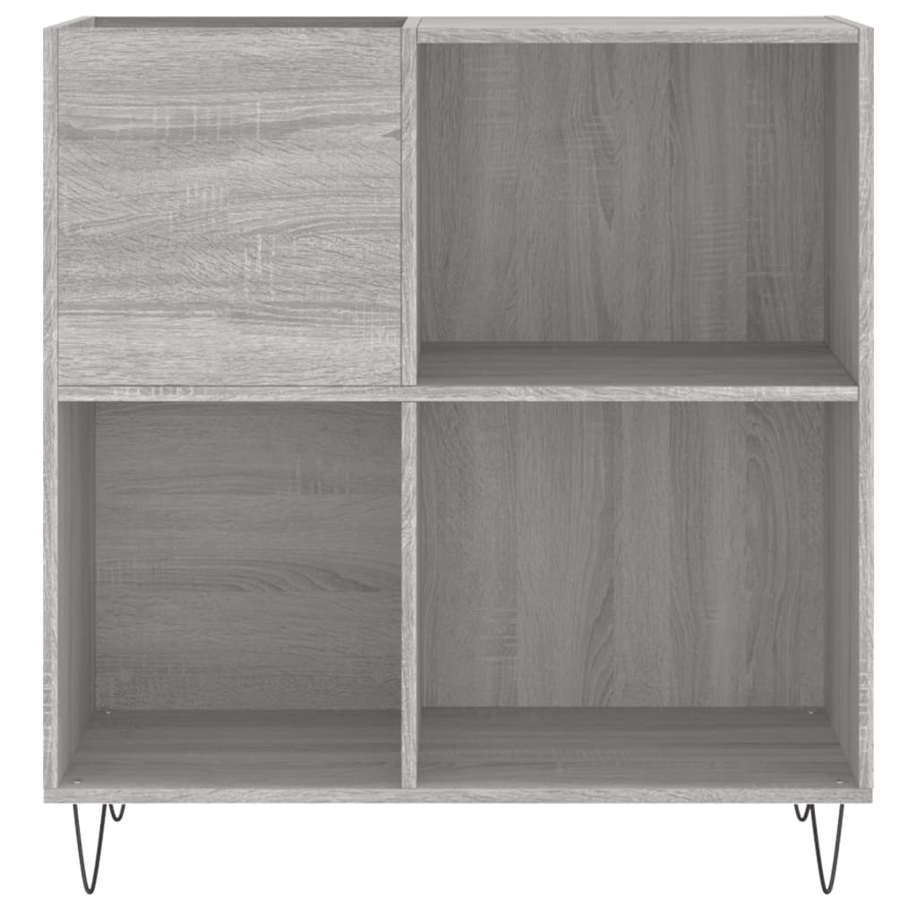 vidaXL Dulap pentru discuri gri sonoma 84,5x38x89 cm lemn compozit vidaXL Dulap pentru discuri gri sonoma 84,5x38x89 cm lemn compozit