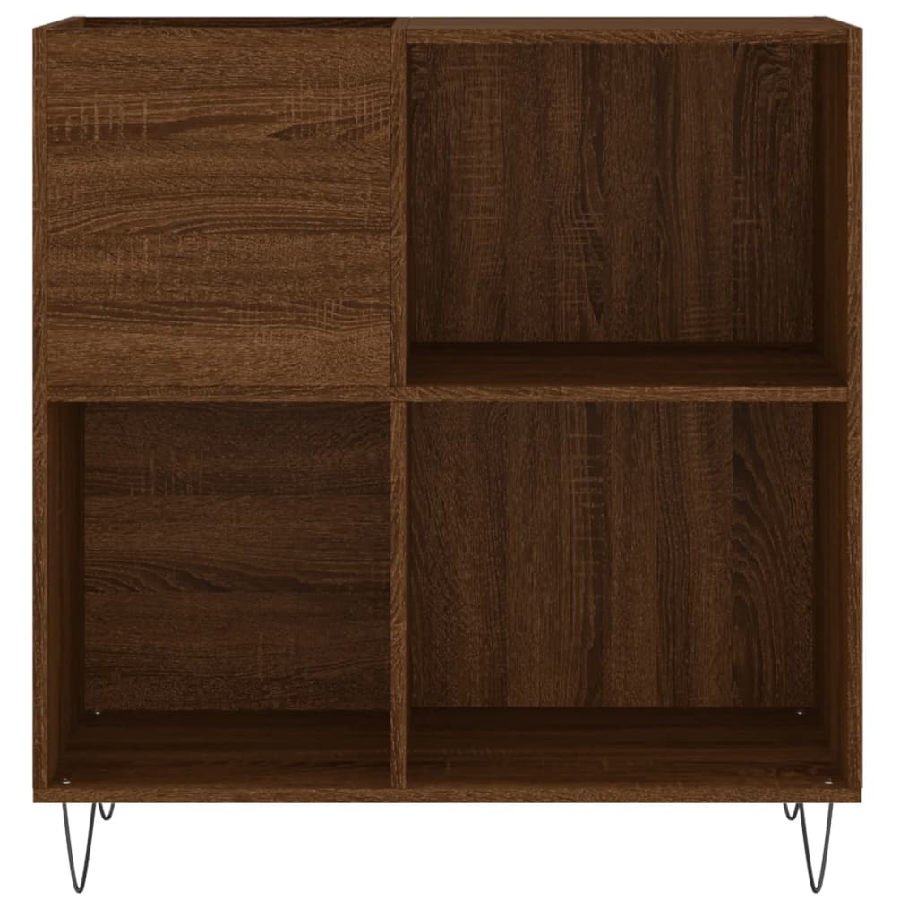 vidaXL Dulap pentru discuri stejar maro 84,5x38x89 cm lemn compozit vidaXL Dulap pentru discuri stejar maro 84,5x38x89 cm lemn compozit