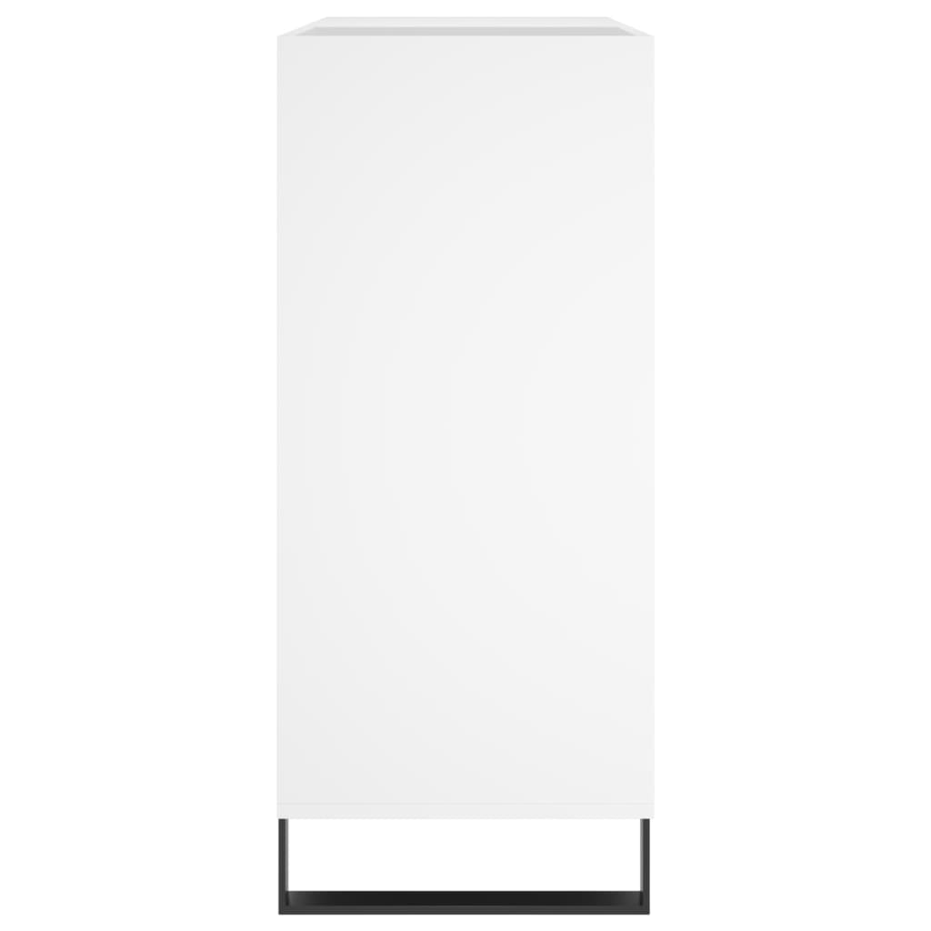 vidaXL Dulap pentru discuri, alb, 84,5x38x89 cm, lemn compozit