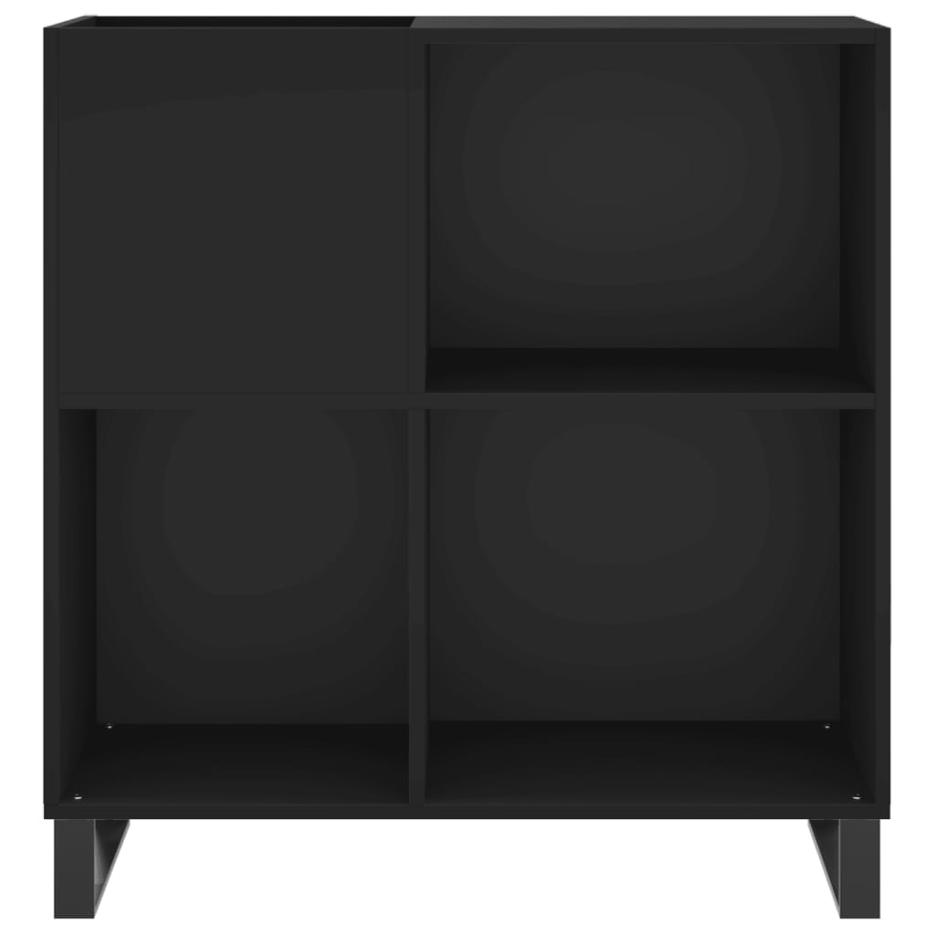 vidaXL Dulap pentru discuri negru 84,5x38x89 cm lemn compozit vidaXL Dulap pentru discuri negru 84,5x38x89 cm lemn compozit