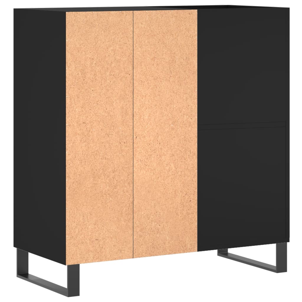 vidaXL Dulap pentru discuri negru 84,5x38x89 cm lemn compozit vidaXL Dulap pentru discuri negru 84,5x38x89 cm lemn compozit