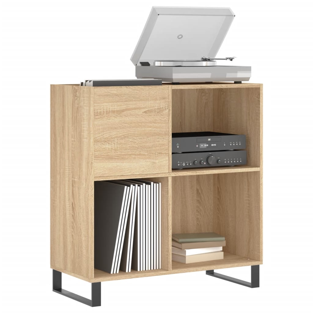 vidaXL Dulap pentru discuri stejar sonoma 84,5x38x89 cm lemn compozit vidaXL Dulap pentru discuri stejar sonoma 84,5x38x89 cm lemn compozit