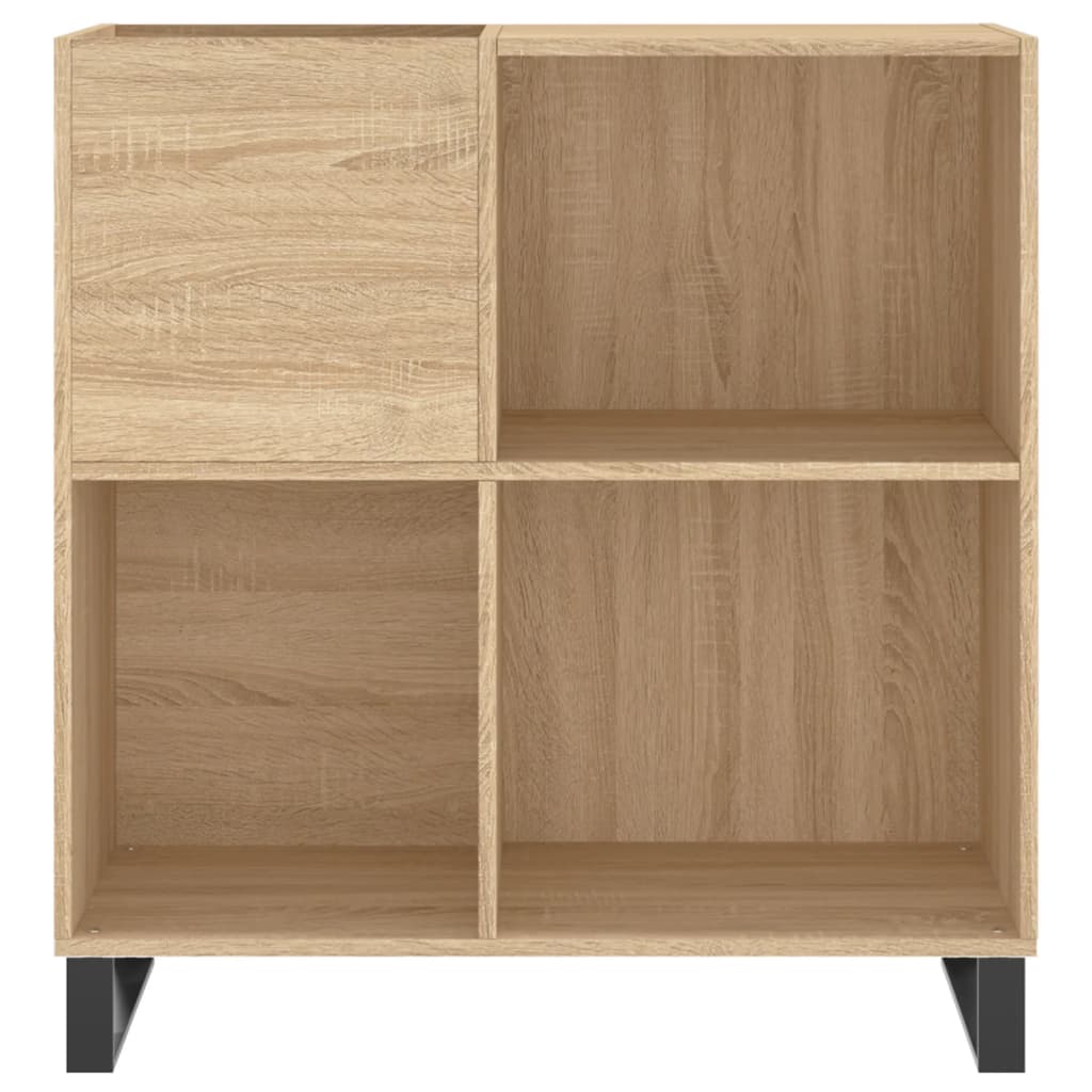 vidaXL Dulap pentru discuri stejar sonoma 84,5x38x89 cm lemn compozit vidaXL Dulap pentru discuri stejar sonoma 84,5x38x89 cm lemn compozit