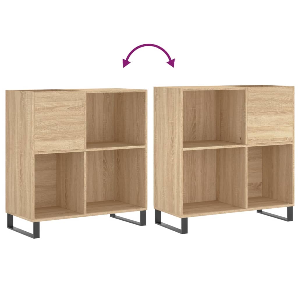 vidaXL Dulap pentru discuri stejar sonoma 84,5x38x89 cm lemn compozit vidaXL Dulap pentru discuri stejar sonoma 84,5x38x89 cm lemn compozit