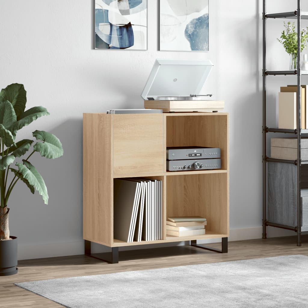 vidaXL Dulap pentru discuri stejar sonoma 84,5x38x89 cm lemn compozit vidaXL Dulap pentru discuri stejar sonoma 84,5x38x89 cm lemn compozit