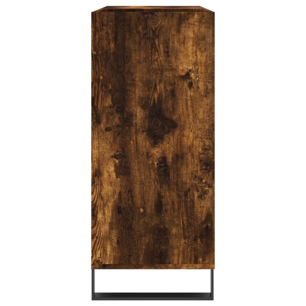 vidaXL Dulap pentru discuri stejar fumuriu 84,5x38x89 cm lemn compozit vidaXL Dulap pentru discuri stejar fumuriu 84,5x38x89 cm lemn compozit