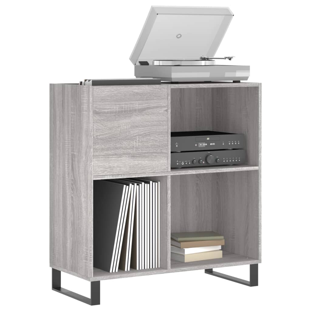 vidaXL Dulap pentru discuri gri sonoma 84,5x38x89 cm lemn compozit vidaXL Dulap pentru discuri gri sonoma 84,5x38x89 cm lemn compozit