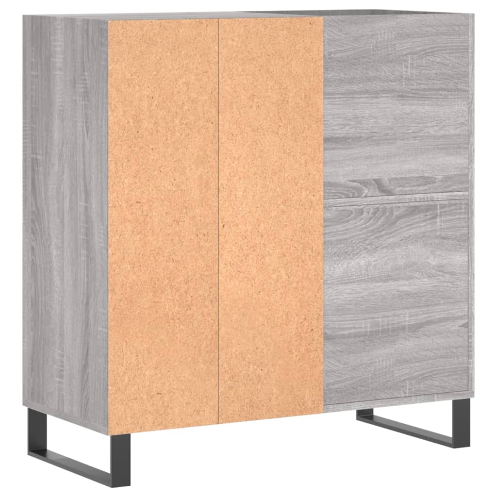 vidaXL Dulap pentru discuri gri sonoma 84,5x38x89 cm lemn compozit vidaXL Dulap pentru discuri gri sonoma 84,5x38x89 cm lemn compozit