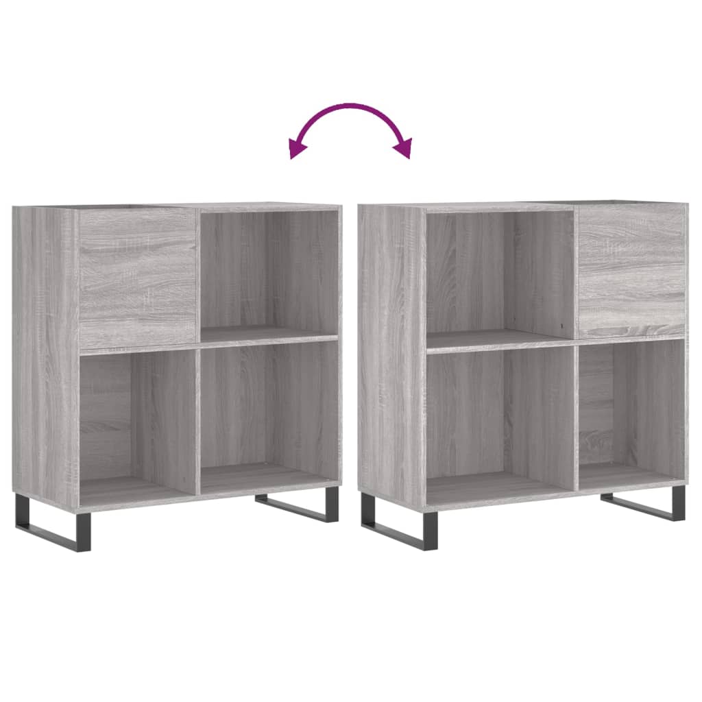 vidaXL Dulap pentru discuri gri sonoma 84,5x38x89 cm lemn compozit vidaXL Dulap pentru discuri gri sonoma 84,5x38x89 cm lemn compozit