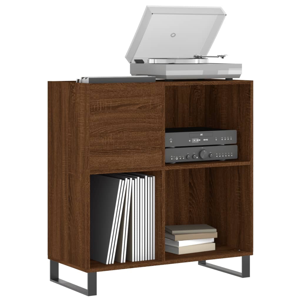vidaXL Dulap pentru discuri stejar maro 84,5x38x89 cm lemn compozit