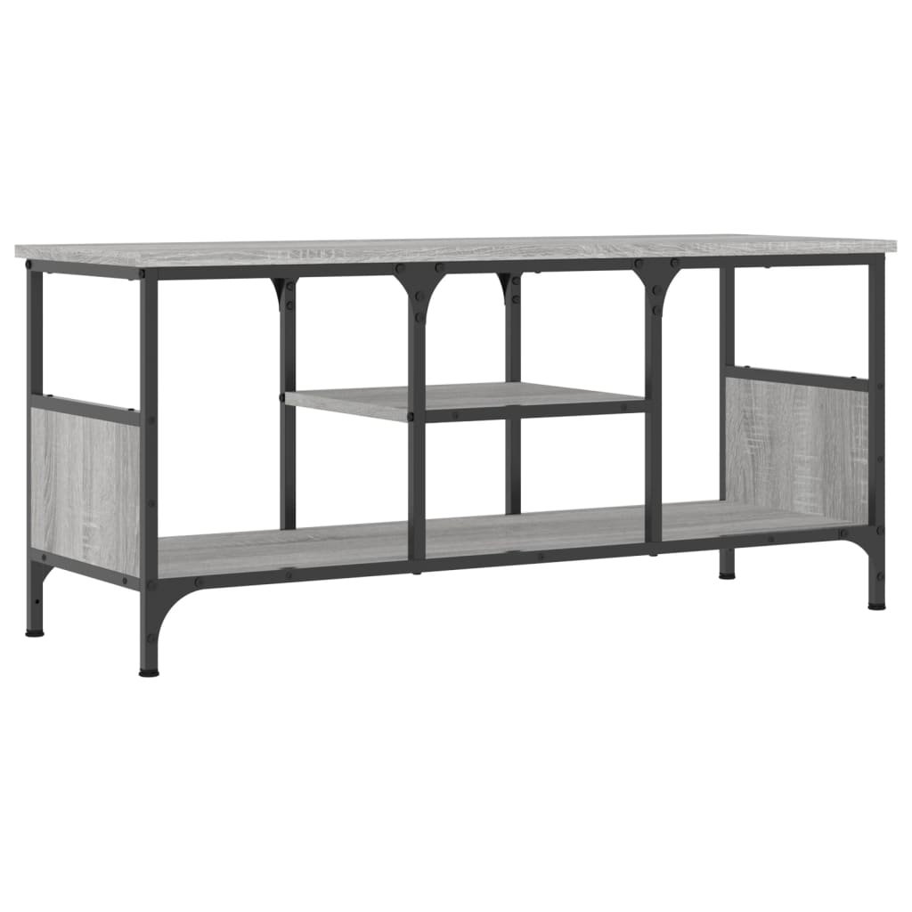 vidaXL Comodă TV, sonoma gri, 100x35x45 cm, lemn prelucrat & fier vidaXL Comodă TV, sonoma gri, 100x35x45 cm, lemn prelucrat & fier
