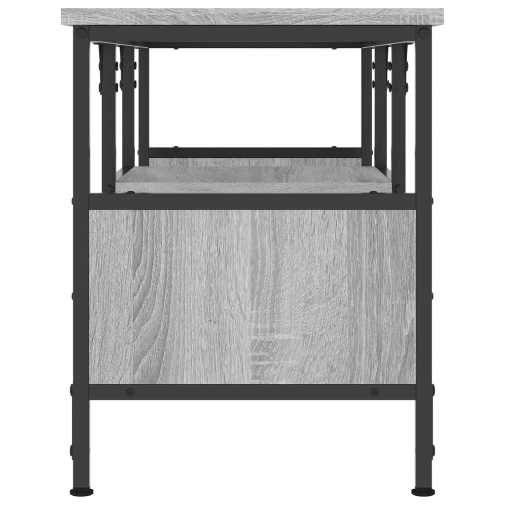 vidaXL Comodă TV, sonoma gri, 100x35x45 cm, lemn prelucrat & fier vidaXL Comodă TV, sonoma gri, 100x35x45 cm, lemn prelucrat & fier