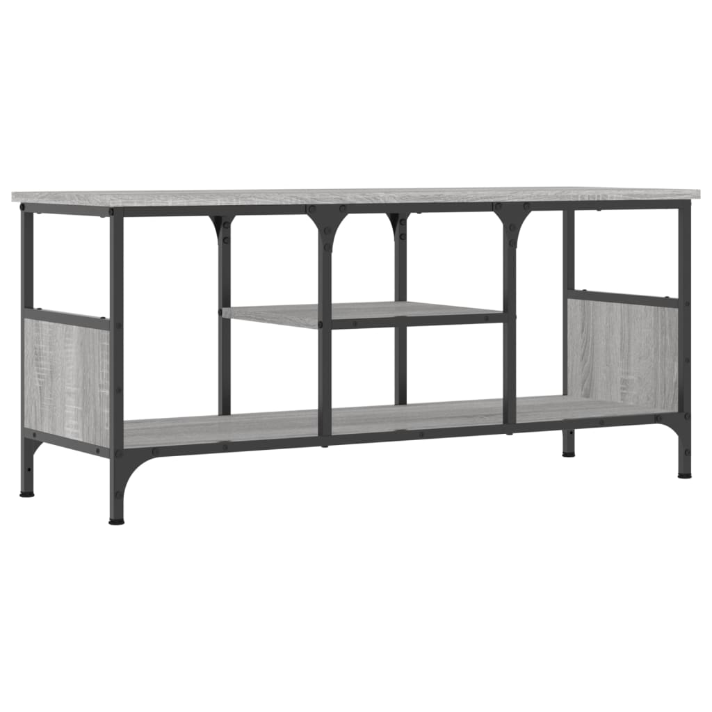 vidaXL Comodă TV, sonoma gri, 100x35x45 cm, lemn prelucrat & fier vidaXL Comodă TV, sonoma gri, 100x35x45 cm, lemn prelucrat & fier