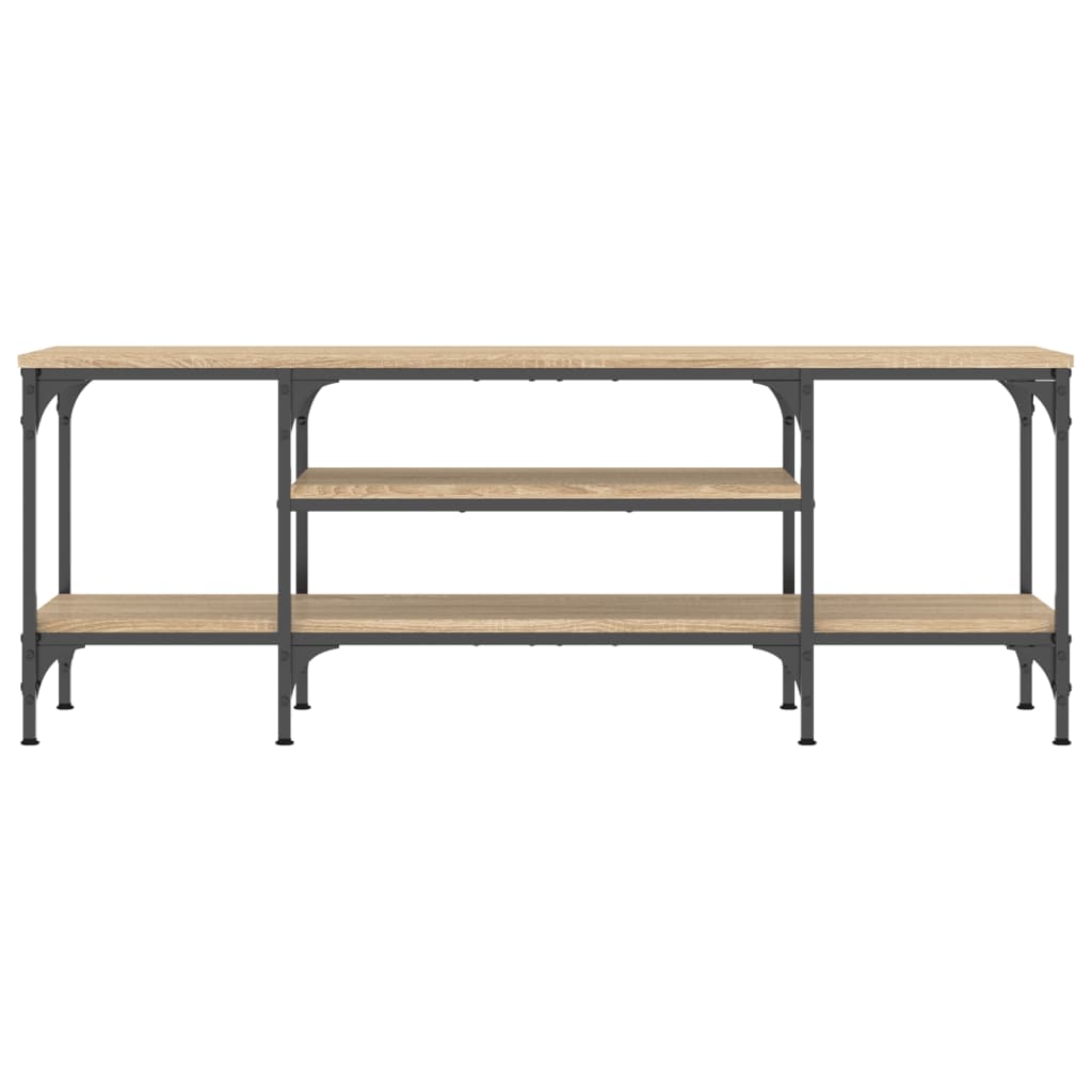 vidaXL Comodă TV, stejar sonoma, 121x35x45 cm, lemn prelucrat & fier vidaXL Comodă TV, stejar sonoma, 121x35x45 cm, lemn prelucrat & fier