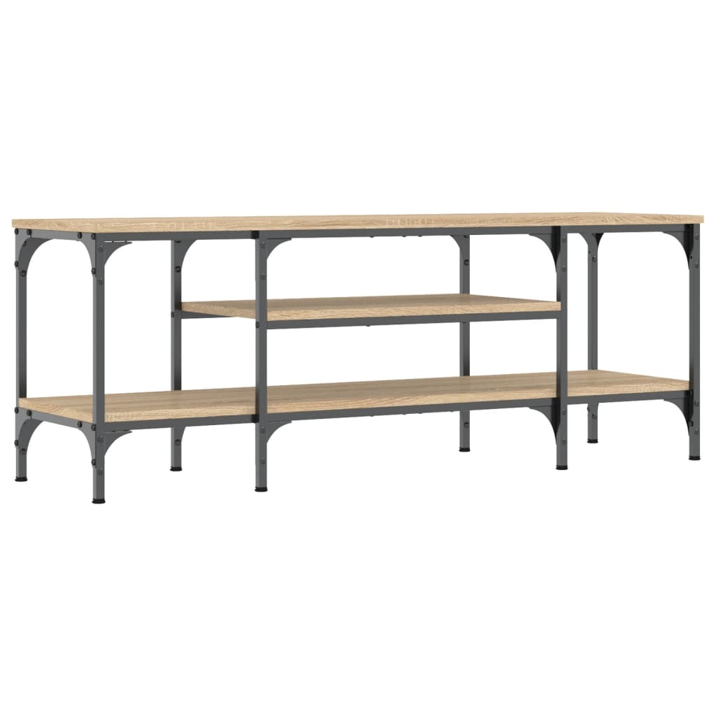 vidaXL Comodă TV, stejar sonoma, 121x35x45 cm, lemn prelucrat & fier vidaXL Comodă TV, stejar sonoma, 121x35x45 cm, lemn prelucrat & fier