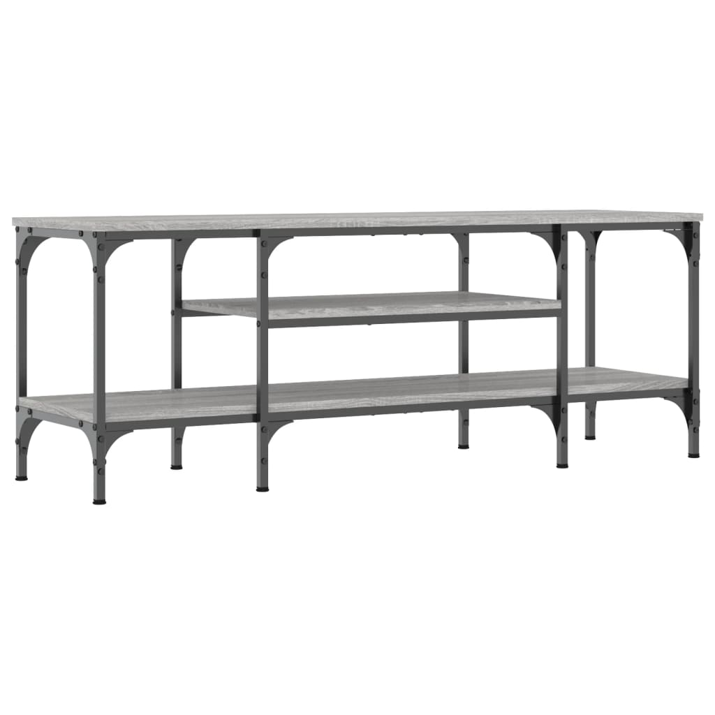 vidaXL Comodă TV, sonoma gri, 121x35x45 cm, lemn prelucrat & fier vidaXL Comodă TV, sonoma gri, 121x35x45 cm, lemn prelucrat & fier