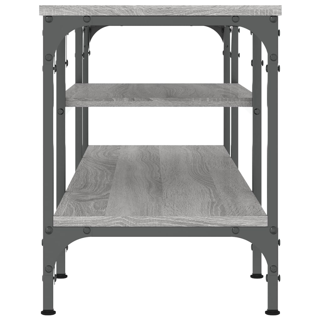 vidaXL Comodă TV, sonoma gri, 121x35x45 cm, lemn prelucrat & fier vidaXL Comodă TV, sonoma gri, 121x35x45 cm, lemn prelucrat & fier