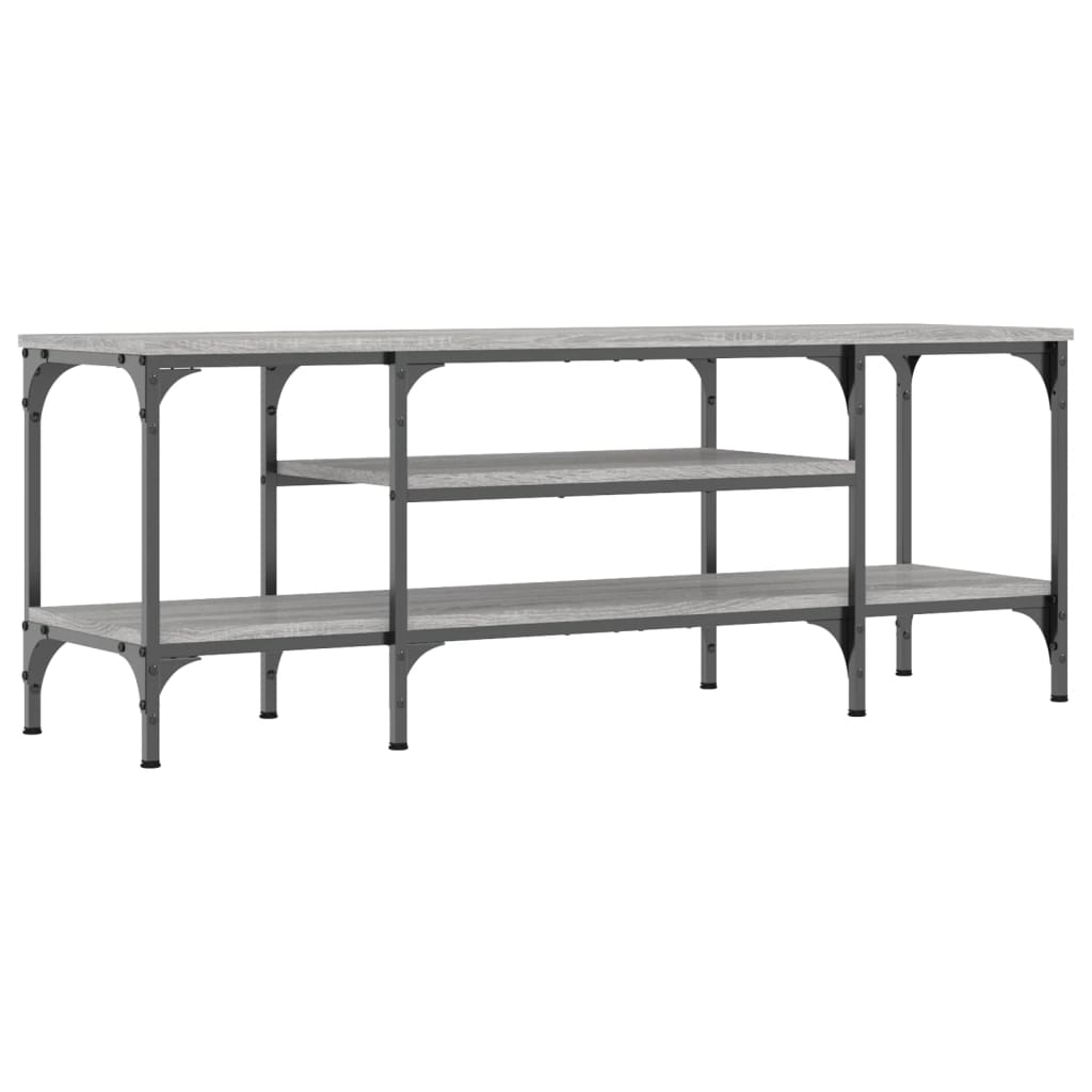 vidaXL Comodă TV, sonoma gri, 121x35x45 cm, lemn prelucrat & fier vidaXL Comodă TV, sonoma gri, 121x35x45 cm, lemn prelucrat & fier