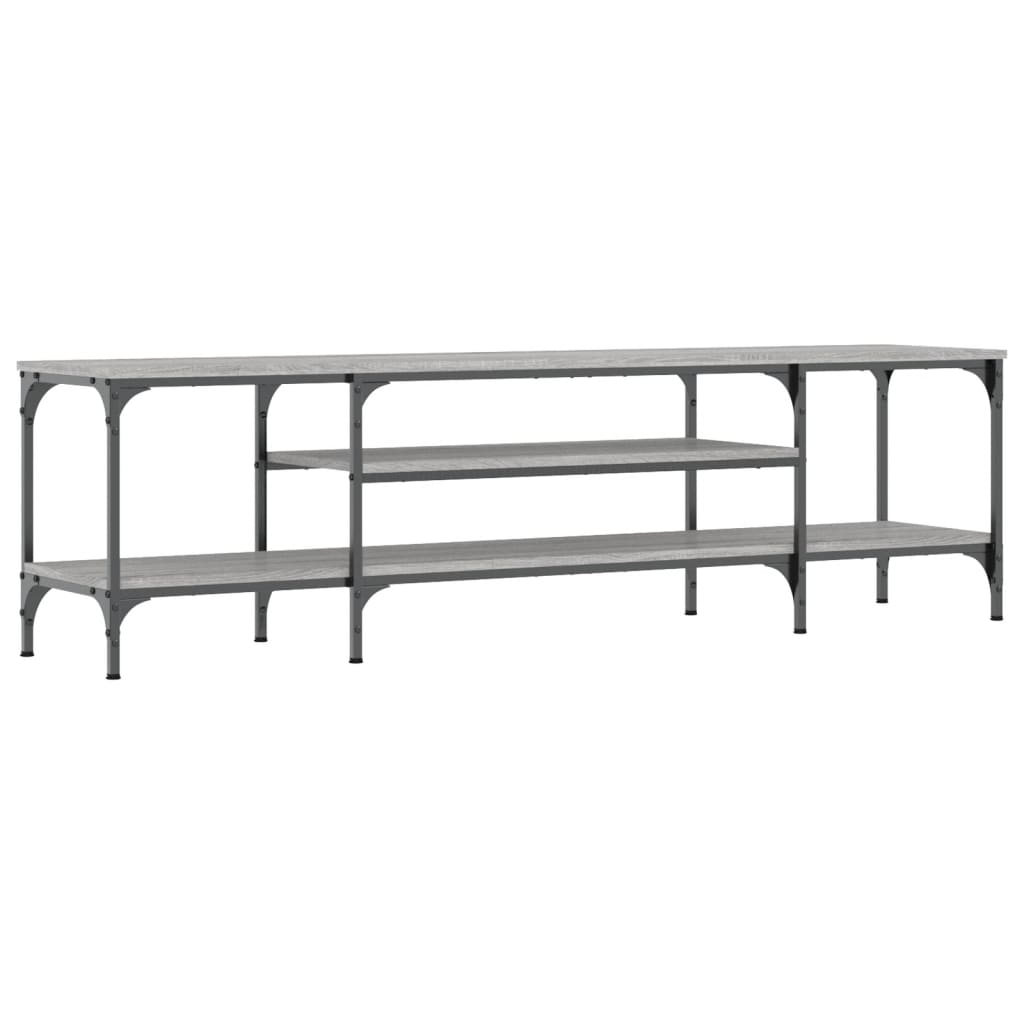 vidaXL Comodă TV, sonoma gri, 161x35x45 cm, lemn prelucrat & fier vidaXL Comodă TV, sonoma gri, 161x35x45 cm, lemn prelucrat & fier