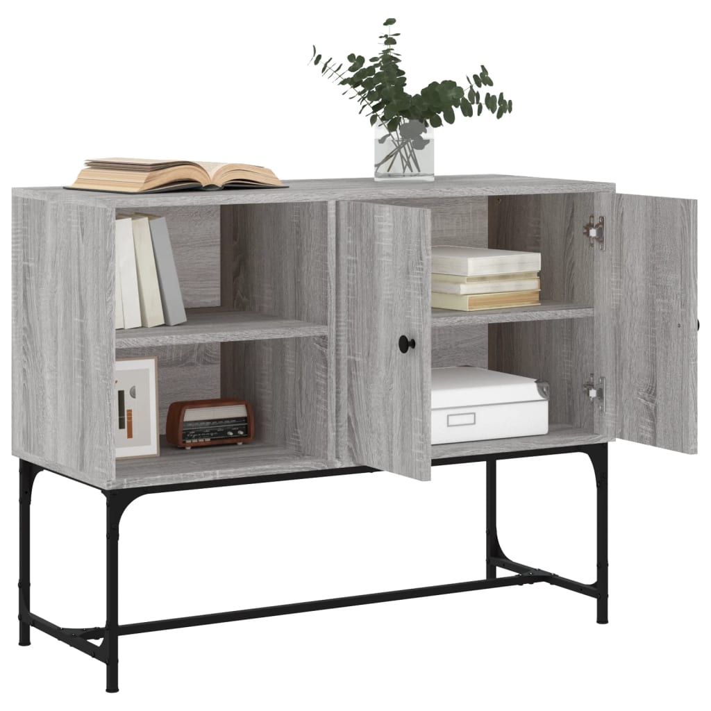 vidaXL Servantă, gri sonoma, 100x40x79,5 cm, lemn prelucrat vidaXL Servantă, gri sonoma, 100x40x79,5 cm, lemn prelucrat