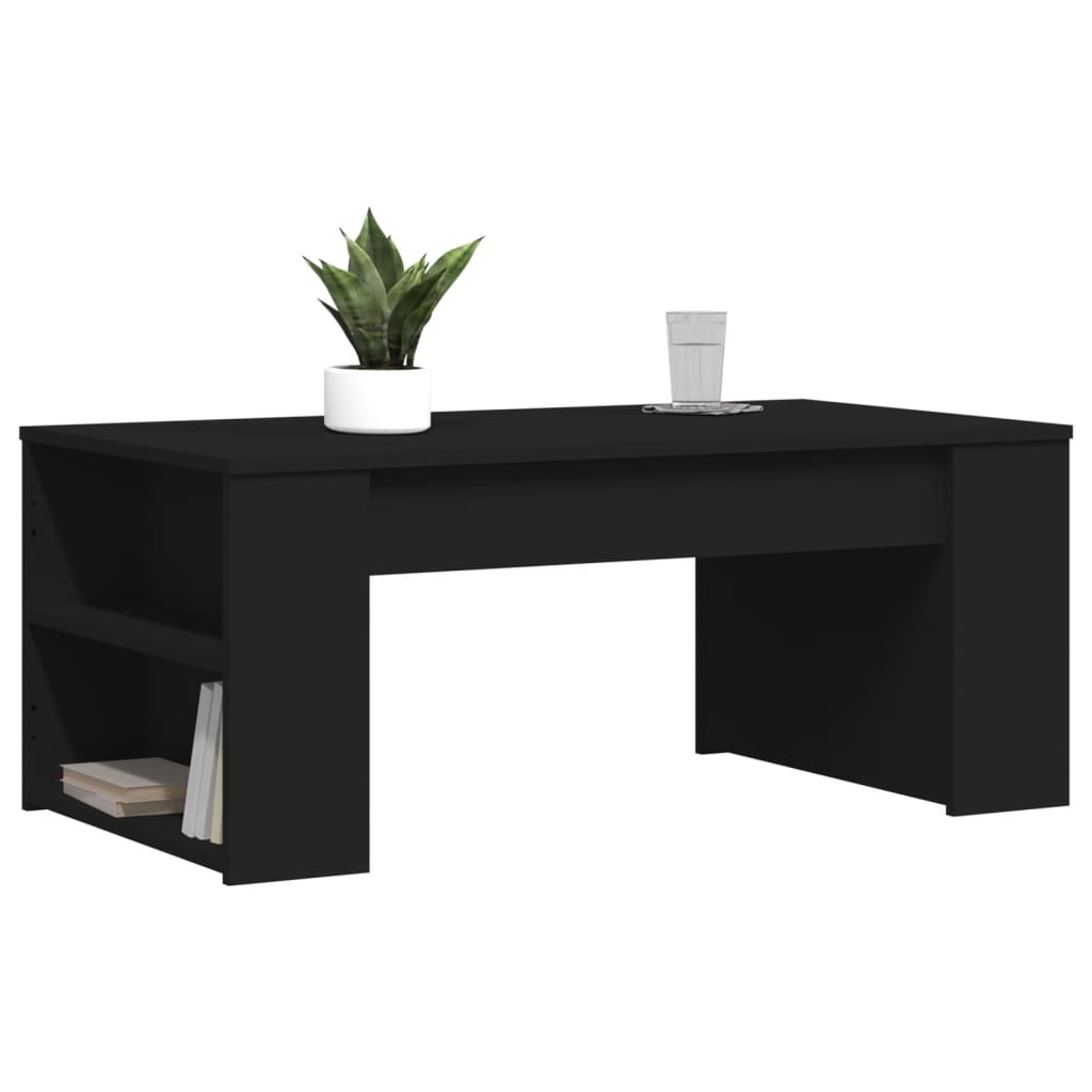 vidaXL Măsuță de cafea, negru, 102x55x42 cm, lemn prelucrat vidaXL Măsuță de cafea, negru, 102x55x42 cm, lemn prelucrat