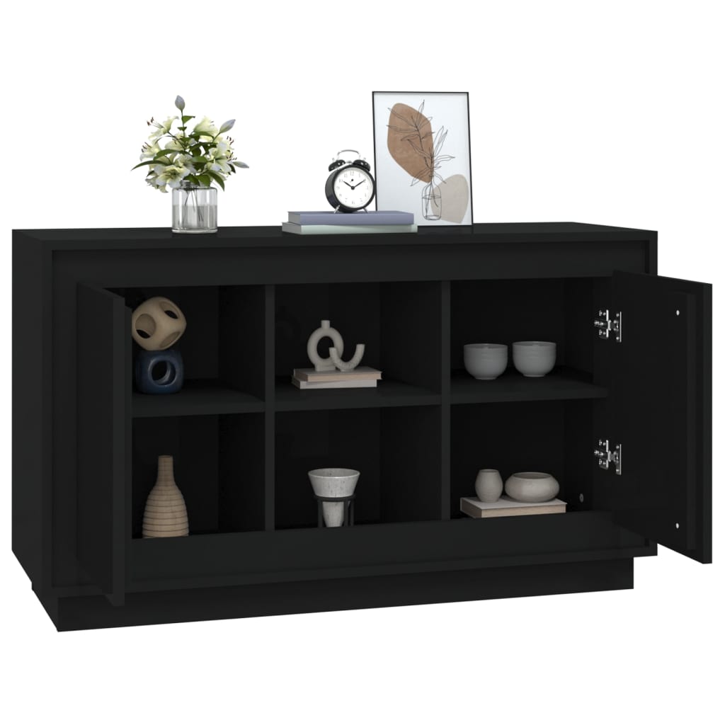 vidaXL Dulap, negru, 102x35x60 cm, lemn prelucrat