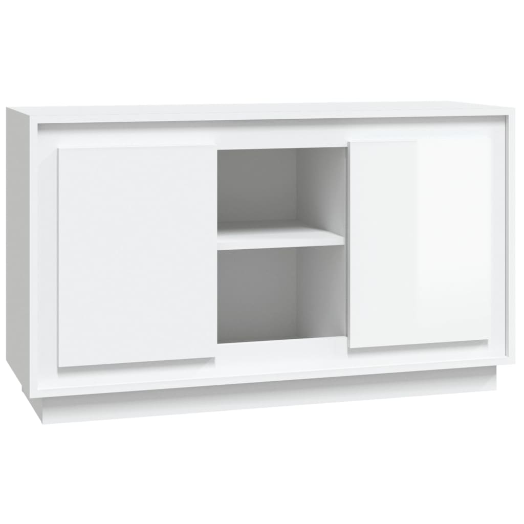 vidaXL Dulap, alb extralucios, 102x35x60 cm, lemn prelucrat