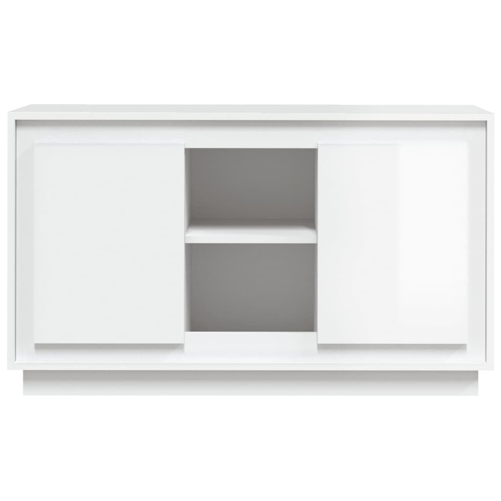 vidaXL Dulap, alb extralucios, 102x35x60 cm, lemn prelucrat