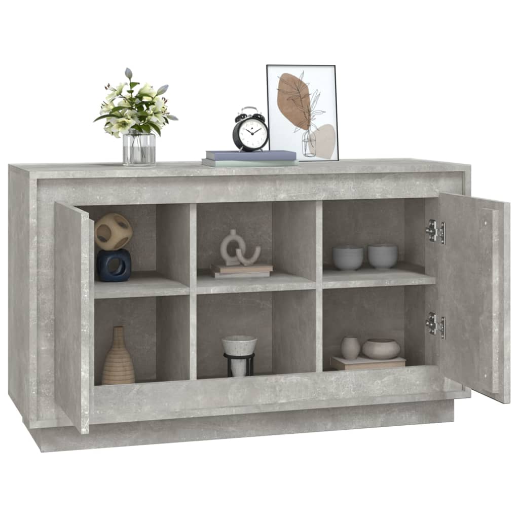 vidaXL Dulap, gri beton, 102x35x60 cm, lemn prelucrat
