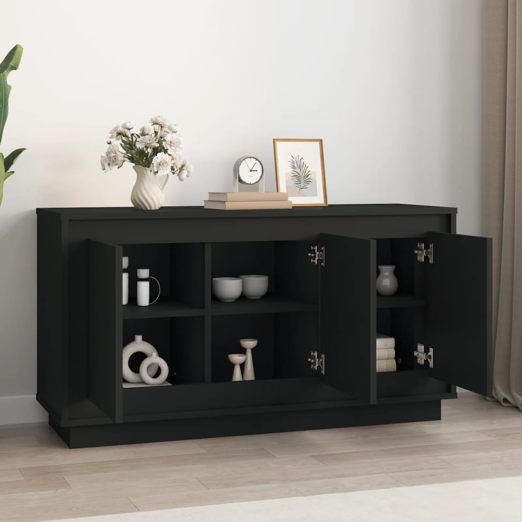 vidaXL Dulap, negru, 102x35x55 cm, lemn prelucrat