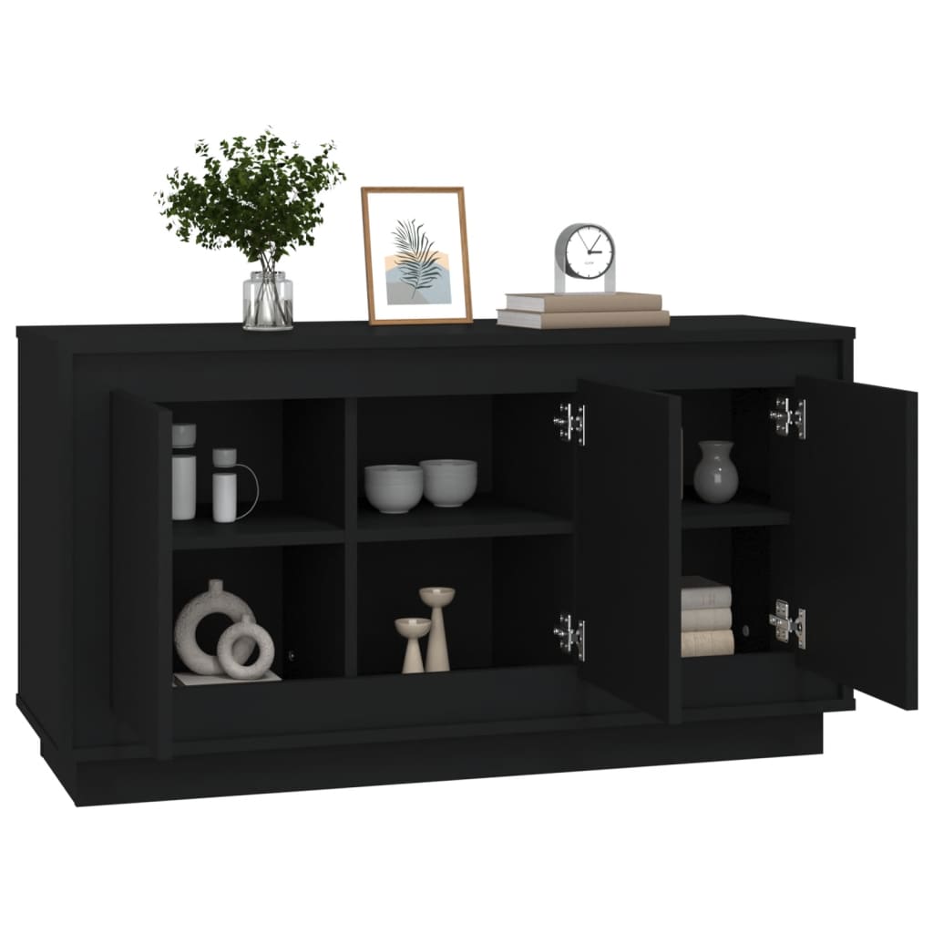 vidaXL Dulap, negru, 102x35x55 cm, lemn prelucrat