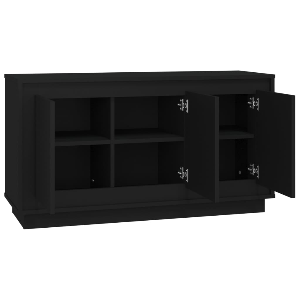 vidaXL Dulap, negru, 102x35x55 cm, lemn prelucrat