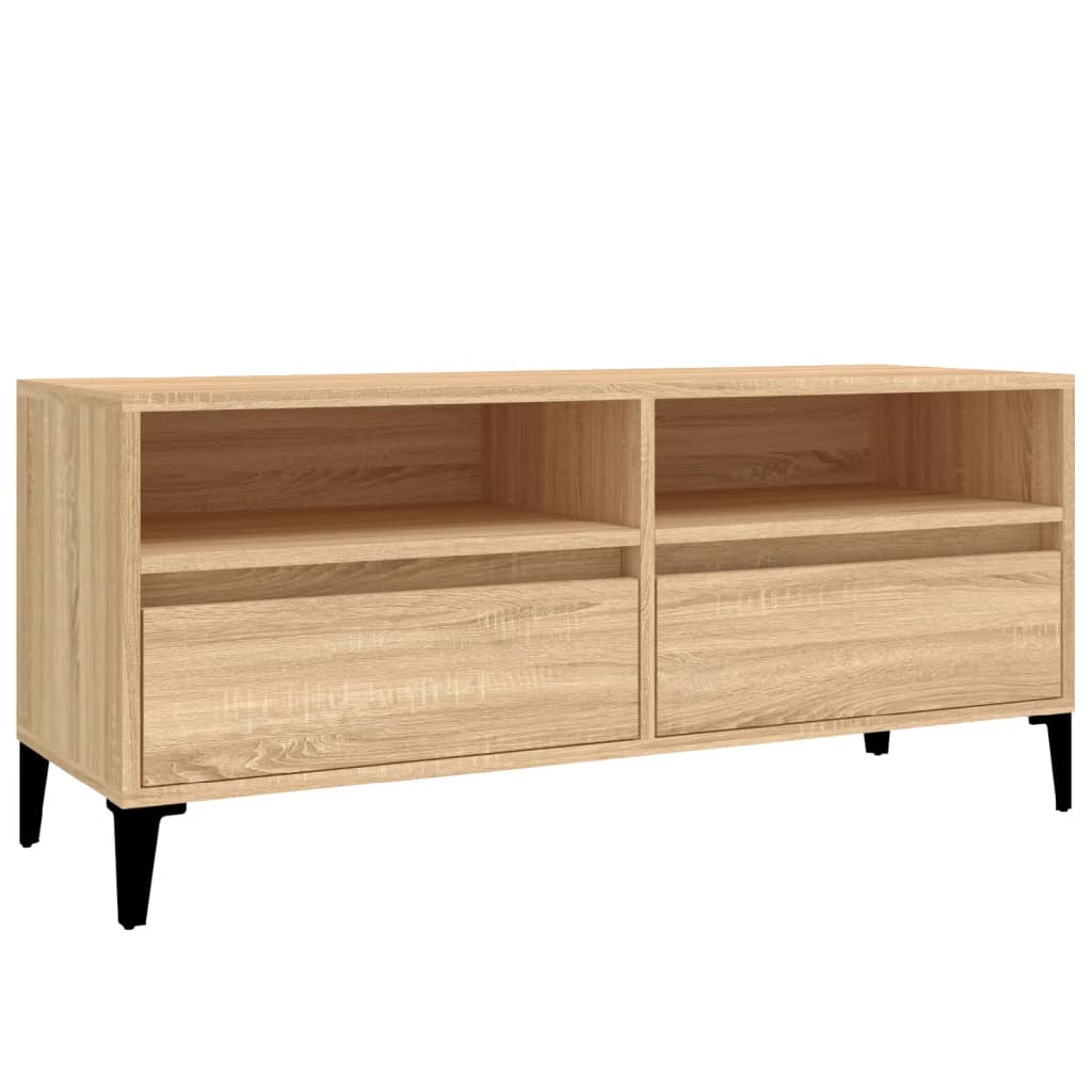 vidaXL Comodă TV, stejar sonoma, 100x34,5x44,5 cm, lemn prelucrat vidaXL Comodă TV, stejar sonoma, 100x34,5x44,5 cm, lemn prelucrat