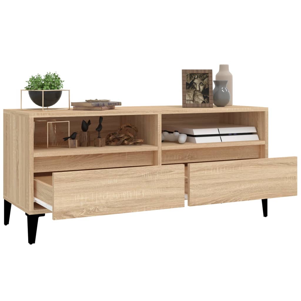 vidaXL Comodă TV, stejar sonoma, 100x34,5x44,5 cm, lemn prelucrat vidaXL Comodă TV, stejar sonoma, 100x34,5x44,5 cm, lemn prelucrat