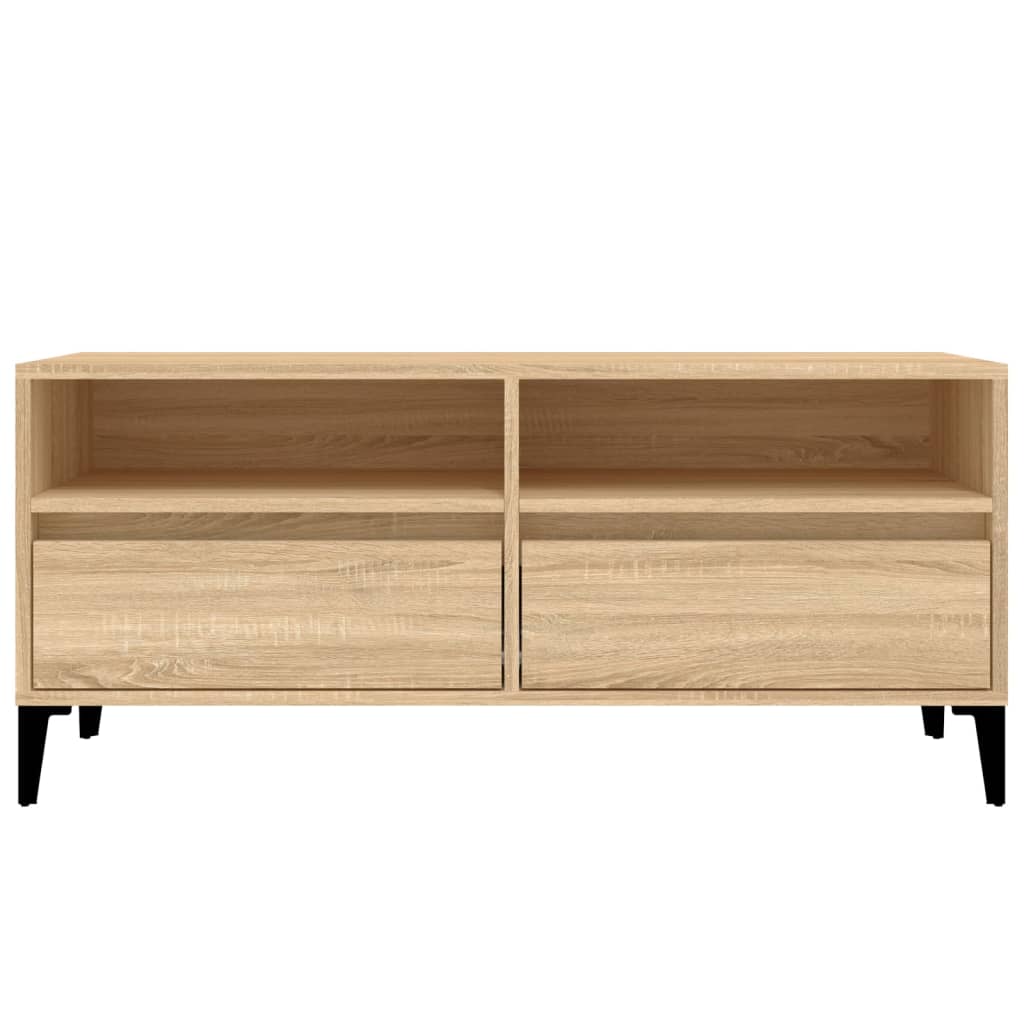 vidaXL Comodă TV, stejar sonoma, 100x34,5x44,5 cm, lemn prelucrat vidaXL Comodă TV, stejar sonoma, 100x34,5x44,5 cm, lemn prelucrat