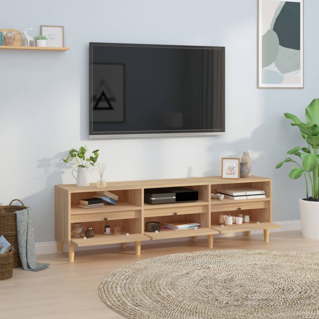 vidaXL Comodă TV, stejar sonoma, 150x30x44,5 cm, lemn prelucrat vidaXL Comodă TV, stejar sonoma, 150x30x44,5 cm, lemn prelucrat