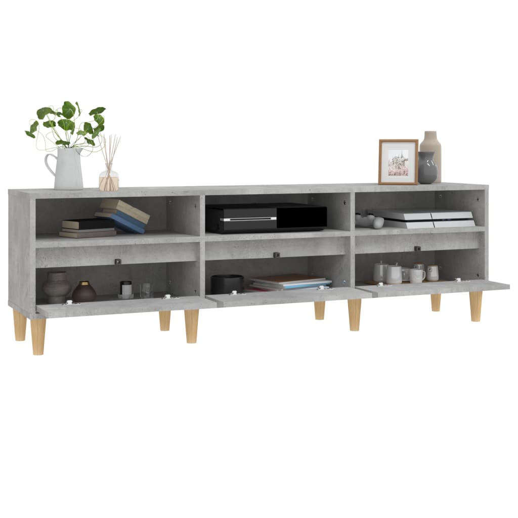 vidaXL Comodă TV, gri beton, 150x30x44,5 cm, lemn prelucrat vidaXL Comodă TV, gri beton, 150x30x44,5 cm, lemn prelucrat