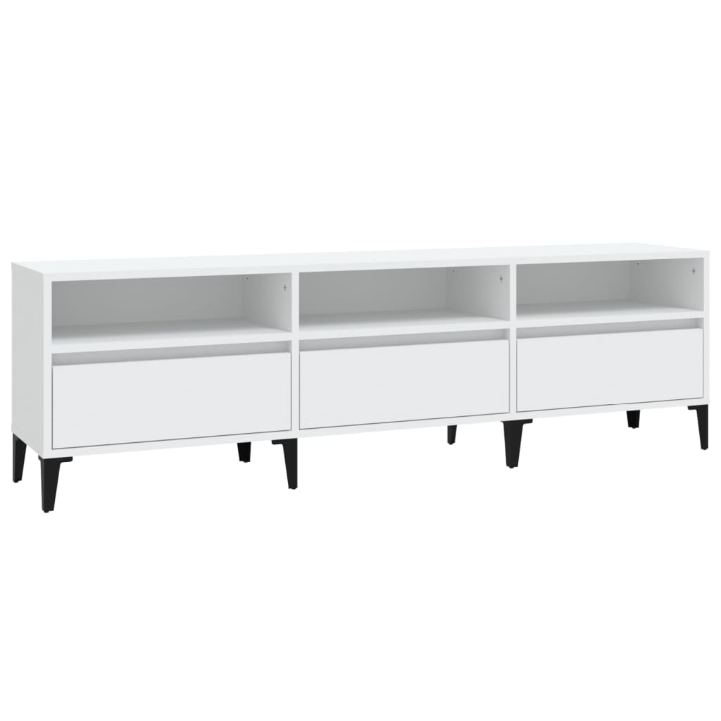 vidaXL Comodă TV, alb, 150x30x44,5 cm, lemn prelucrat vidaXL Comodă TV, alb, 150x30x44,5 cm, lemn prelucrat