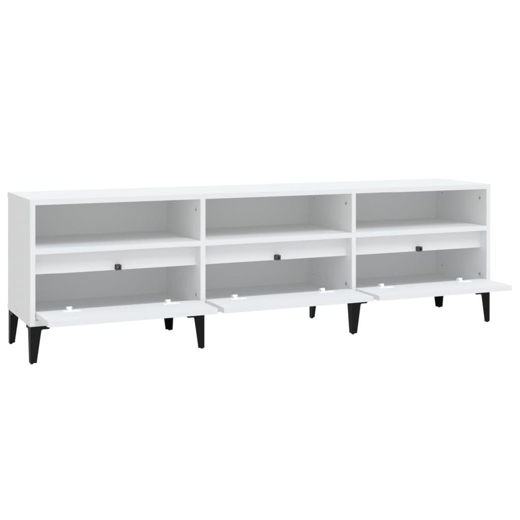 vidaXL Comodă TV, alb, 150x30x44,5 cm, lemn prelucrat vidaXL Comodă TV, alb, 150x30x44,5 cm, lemn prelucrat