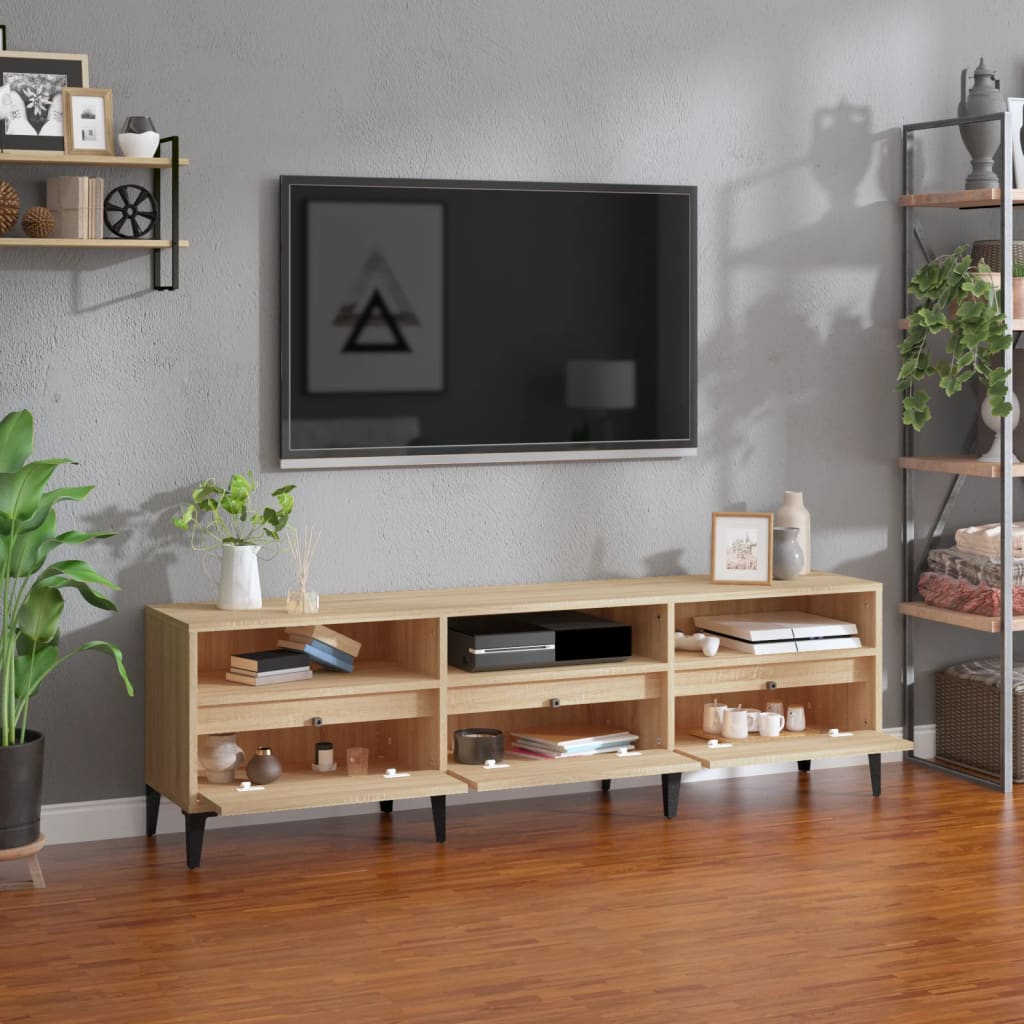 vidaXL Comodă TV, stejar sonoma, 150x30x44,5 cm, lemn prelucrat vidaXL Comodă TV, stejar sonoma, 150x30x44,5 cm, lemn prelucrat