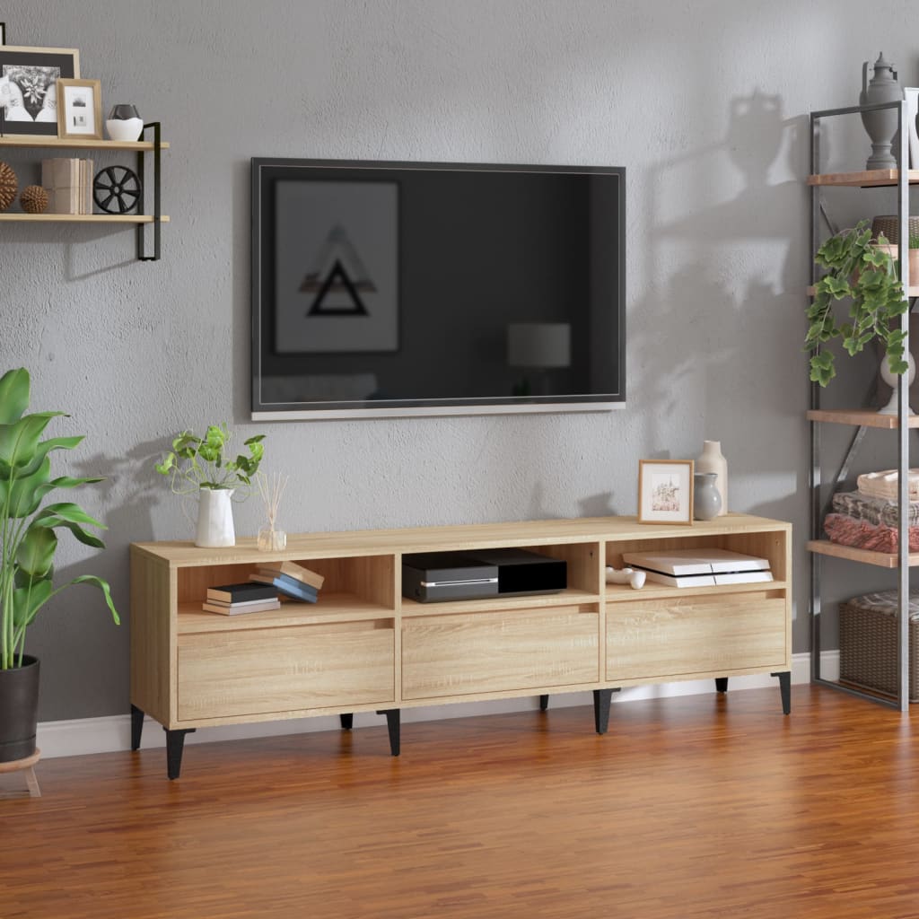 vidaXL Comodă TV, stejar sonoma, 150x30x44,5 cm, lemn prelucrat vidaXL Comodă TV, stejar sonoma, 150x30x44,5 cm, lemn prelucrat