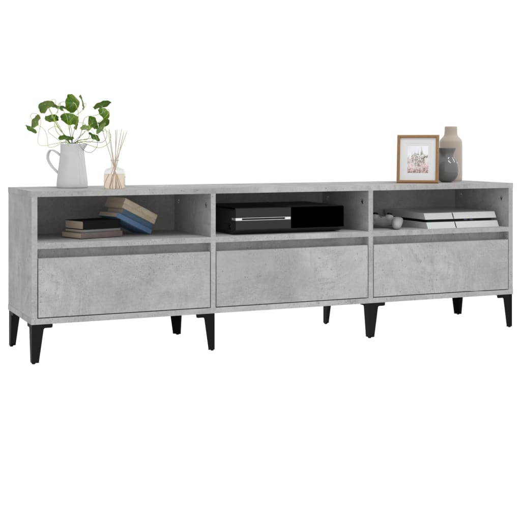 vidaXL Comodă TV, gri beton, 150x30x44,5 cm, lemn prelucrat vidaXL Comodă TV, gri beton, 150x30x44,5 cm, lemn prelucrat