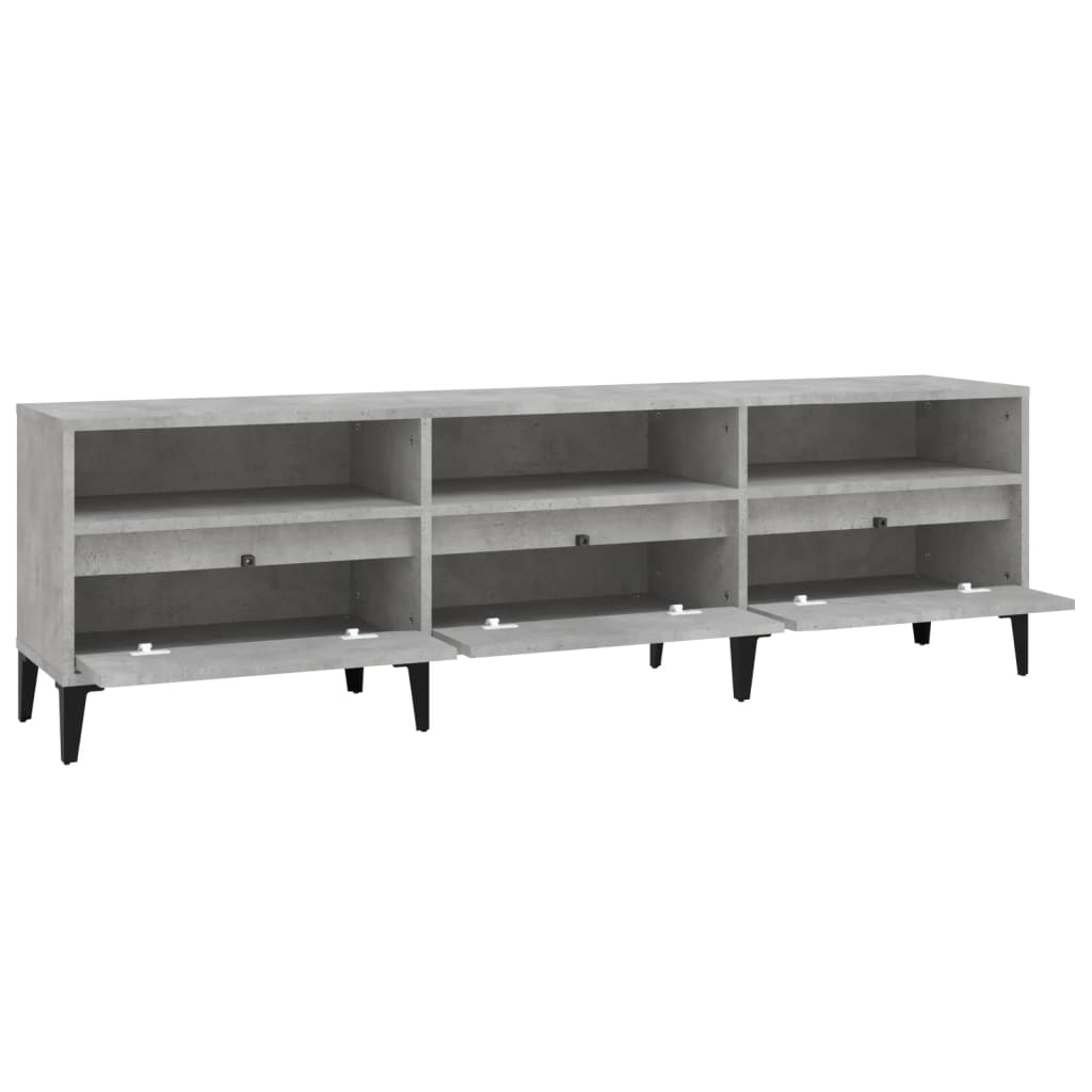 vidaXL Comodă TV, gri beton, 150x30x44,5 cm, lemn prelucrat vidaXL Comodă TV, gri beton, 150x30x44,5 cm, lemn prelucrat