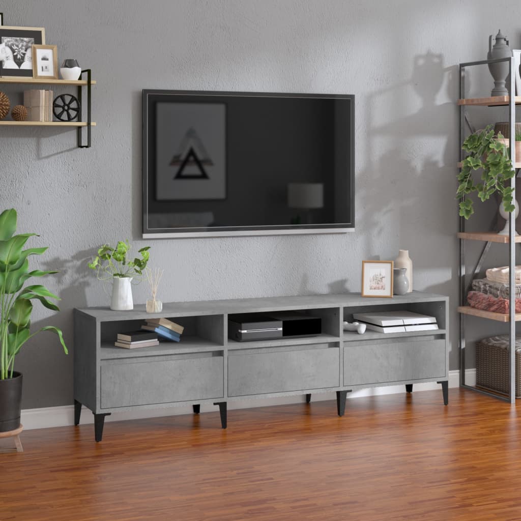 vidaXL Comodă TV, gri beton, 150x30x44,5 cm, lemn prelucrat vidaXL Comodă TV, gri beton, 150x30x44,5 cm, lemn prelucrat