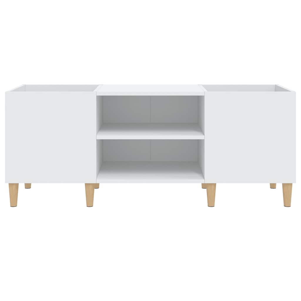 vidaXL Comodă discuri, alb, 121x38x48 cm, lemn prelucrat vidaXL Comodă discuri, alb, 121x38x48 cm, lemn prelucrat