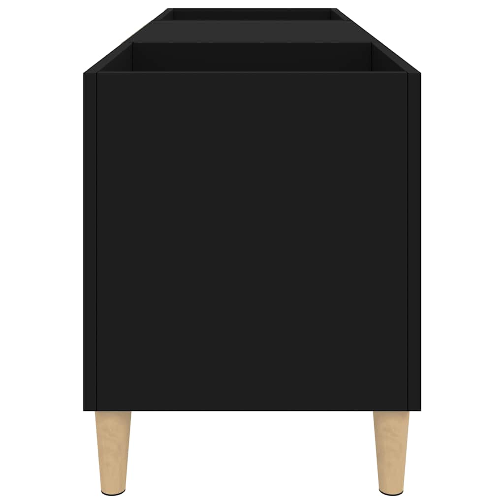 vidaXL Comodă discuri, negru, 121x38x48 cm, lemn prelucrat vidaXL Comodă discuri, negru, 121x38x48 cm, lemn prelucrat