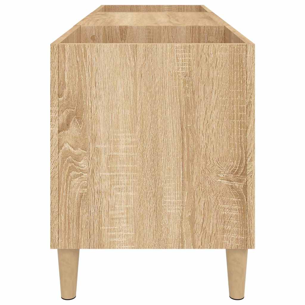 vidaXL Dulap pentru discuri stejar sonoma 121x38x48 cm, lemn prelucrat