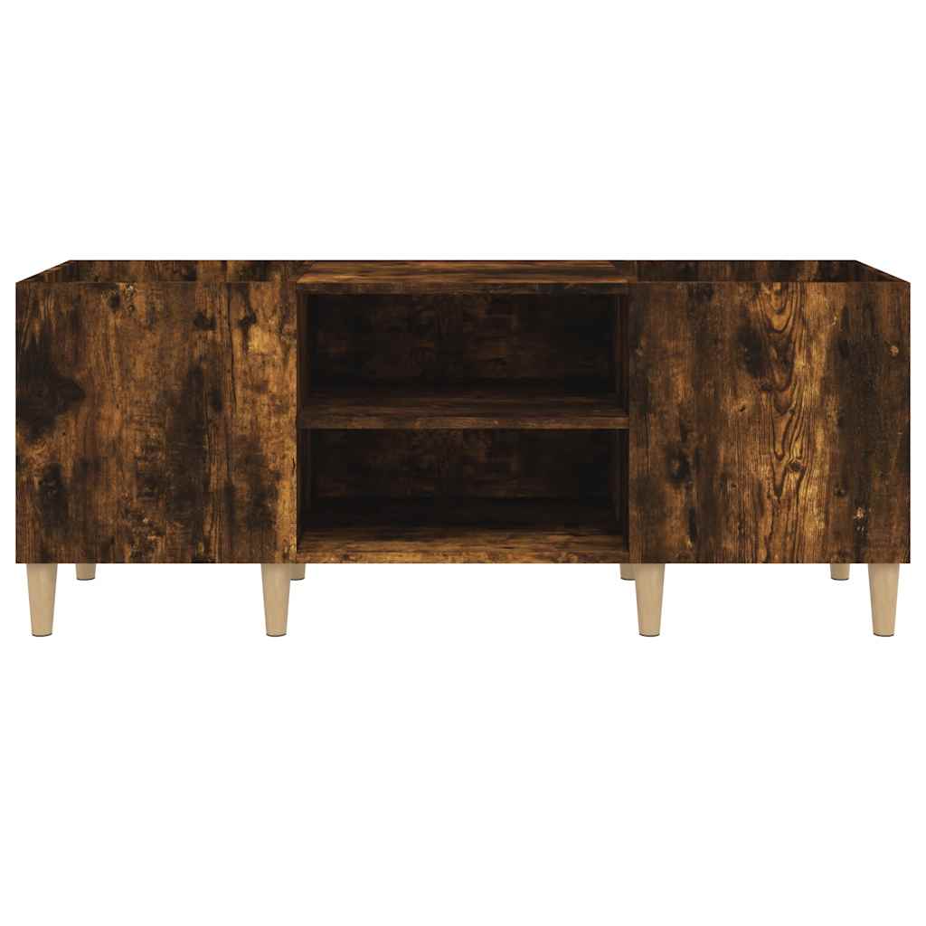 vidaXL Dulap pentru discuri stejar afumat 121x38x48 cm, lemn prelucrat vidaXL Dulap pentru discuri stejar afumat 121x38x48 cm, lemn prelucrat