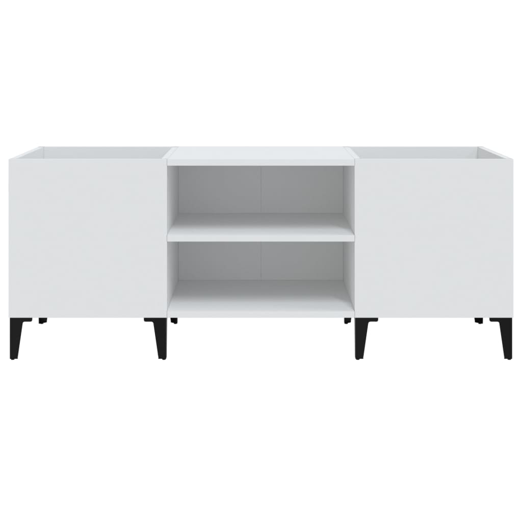 vidaXL Comodă discuri, alb, 121x38x48 cm, lemn prelucrat vidaXL Comodă discuri, alb, 121x38x48 cm, lemn prelucrat